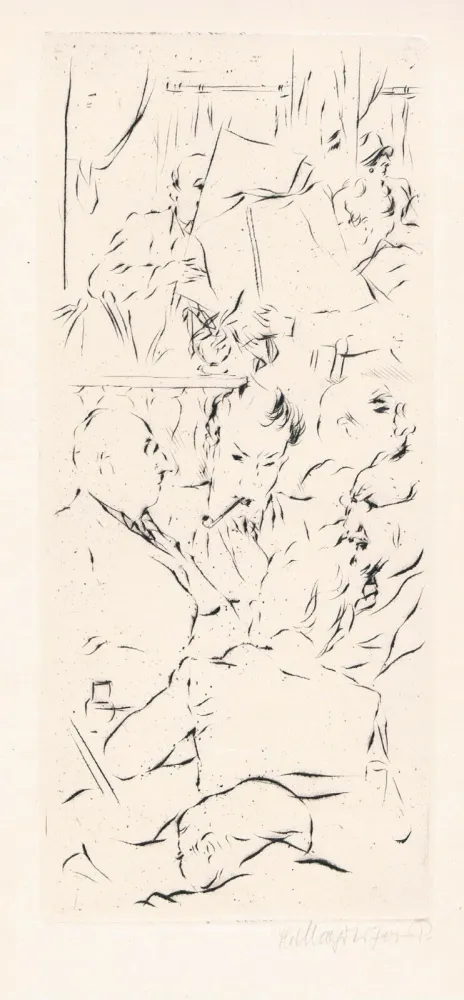 Drypoint Mayrhofer - Im Kaffeehaus