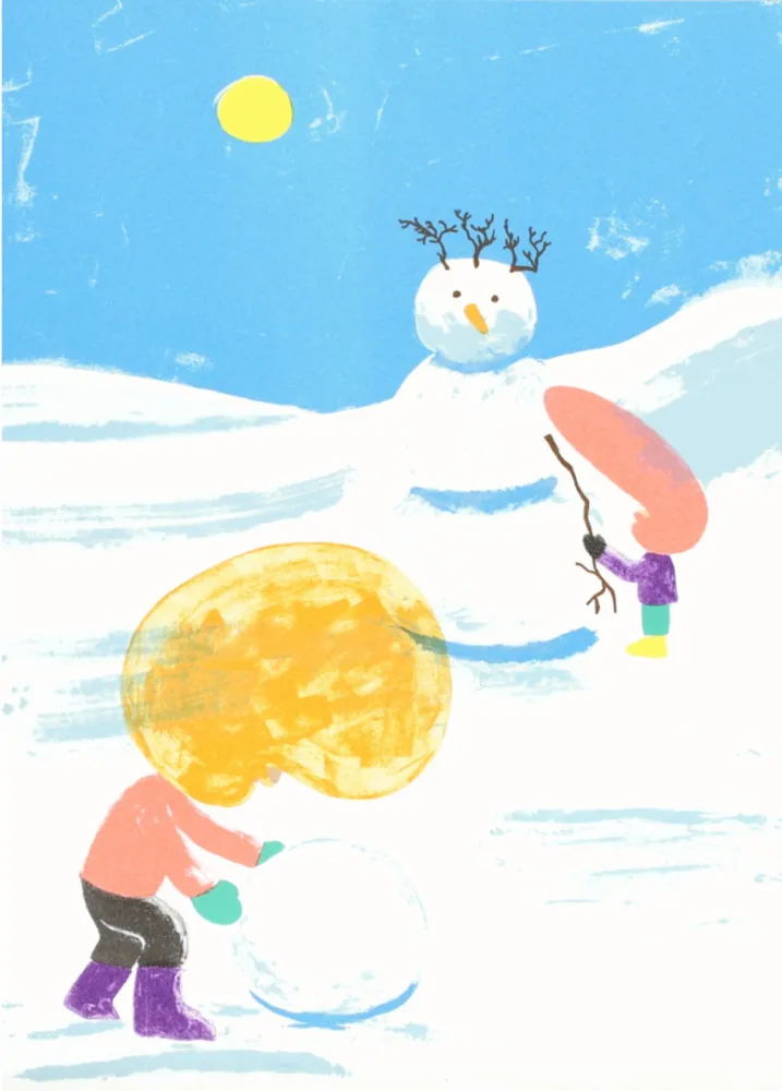 Lithograph Mcdonald  - Snowman
