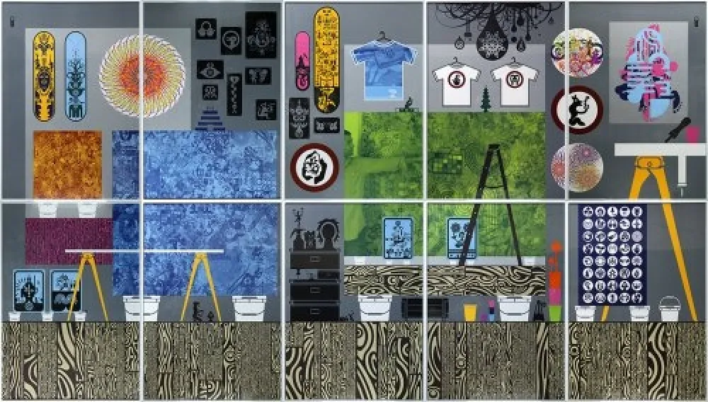 Lithograph Mcginness - Studio View