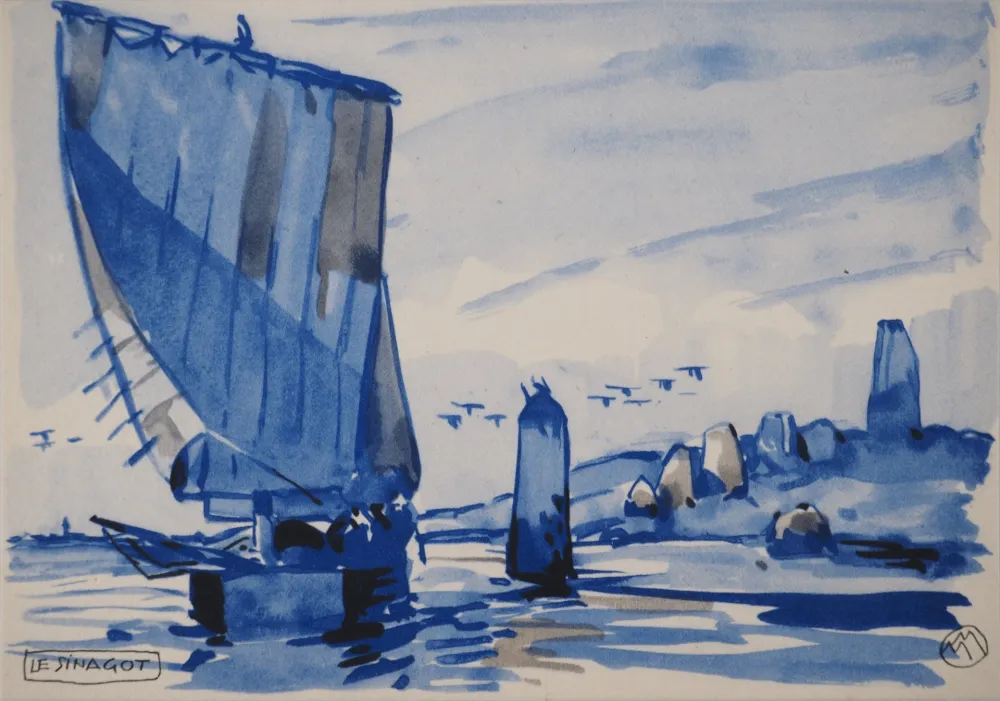 Poster Méheut - Bretagne, le Sinagot au Cromlec'h, c