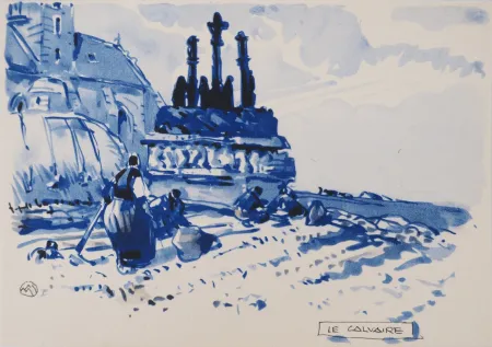 Poster Méheut - Bretagne, Le Vieux Calvaire, c