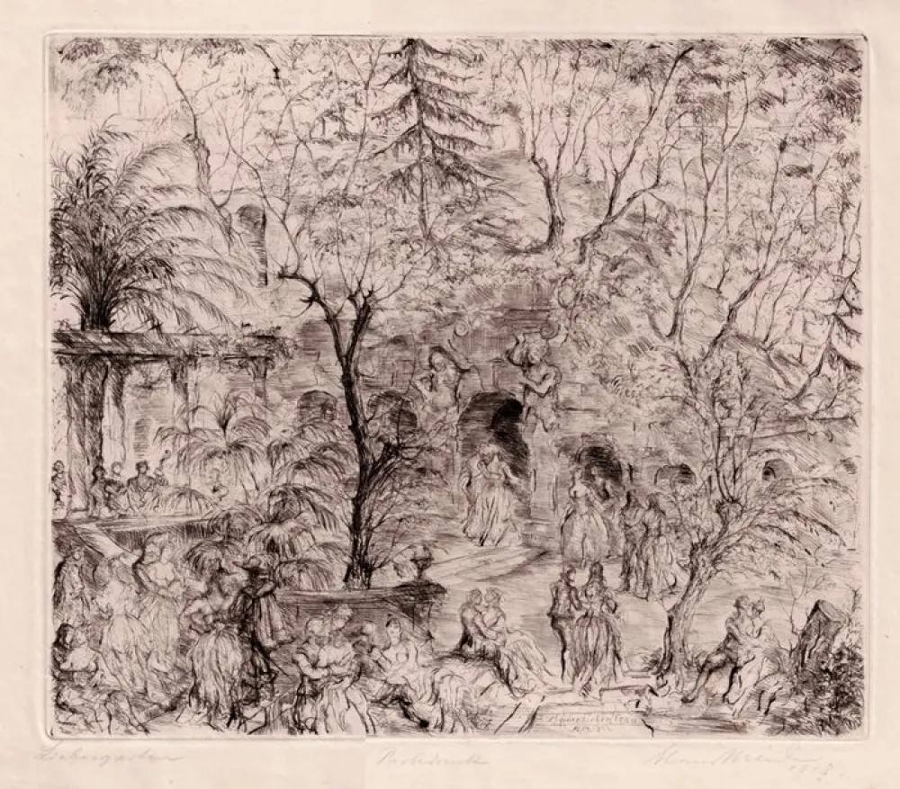 Engraving Meid - Liebesgarten / Garden of Love