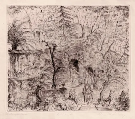 Engraving Meid - Liebesgarten / Garden of Love