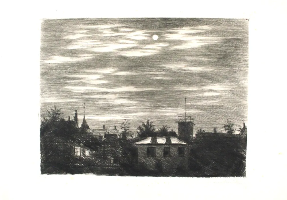 Etching Meid - Steglitzer Mondnacht