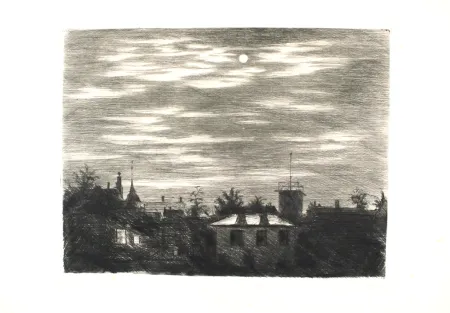 Etching Meid - Steglitzer Mondnacht