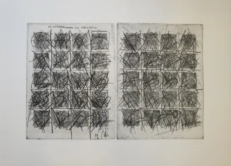 Etching And Aquatint Melcher - Die Alfabethisierung des Unbewussten