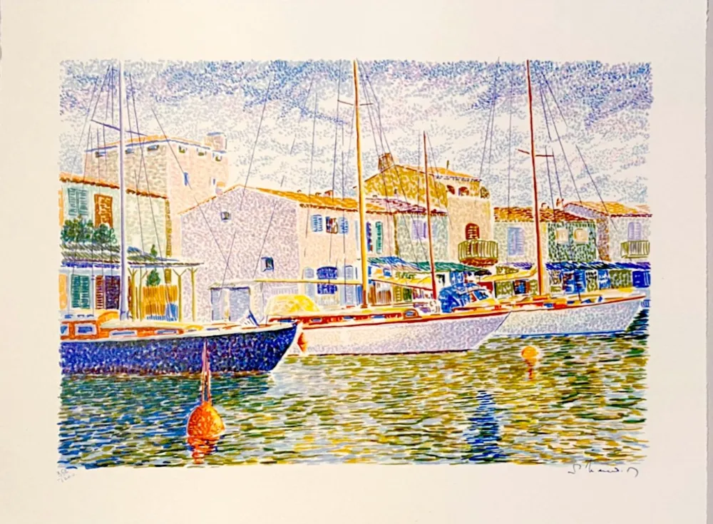 Lithograph Mendjisky - Port Grimaud