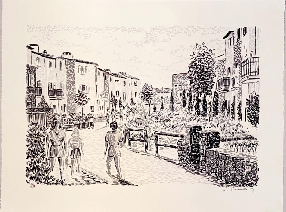 Lithograph Mendjisky - Port Grimaud