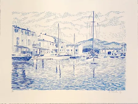 Lithograph Mendjisky - Port Grimaud