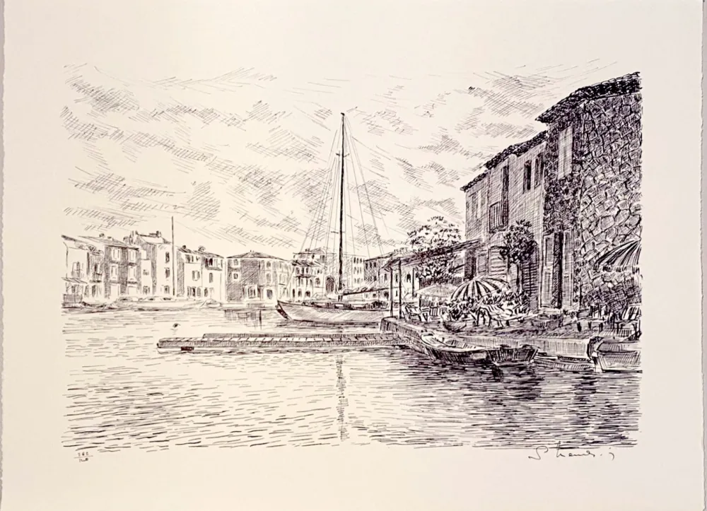 Lithograph Mendjisky - Port Grimaud