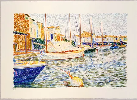 Lithograph Mendjisky - Port Grimaud