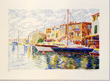 Lithograph Mendjisky - Port Grimaud