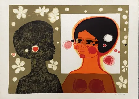 Lithograph Menguy - La confrontation I