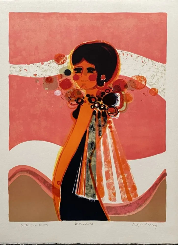 Lithograph Menguy - La mondaine