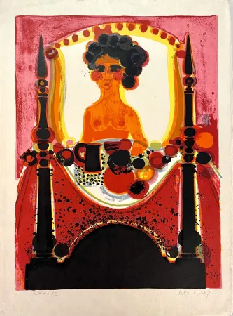 Lithograph Menguy - Le Petit-Déjeuner