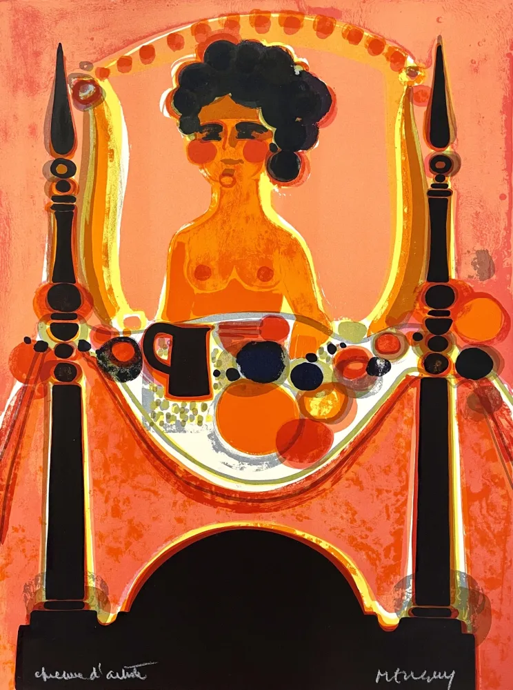 Lithograph Menguy - Le Petit-Déjeuner