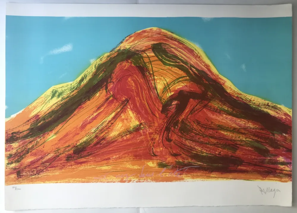 Lithograph Messagier - Le nez dans l'été