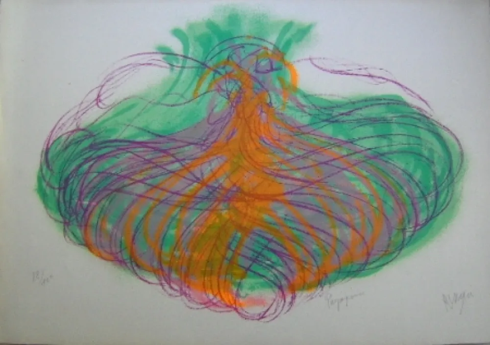 Lithograph Messagier - Paysageoines