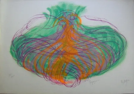 Lithograph Messagier - Paysageoines