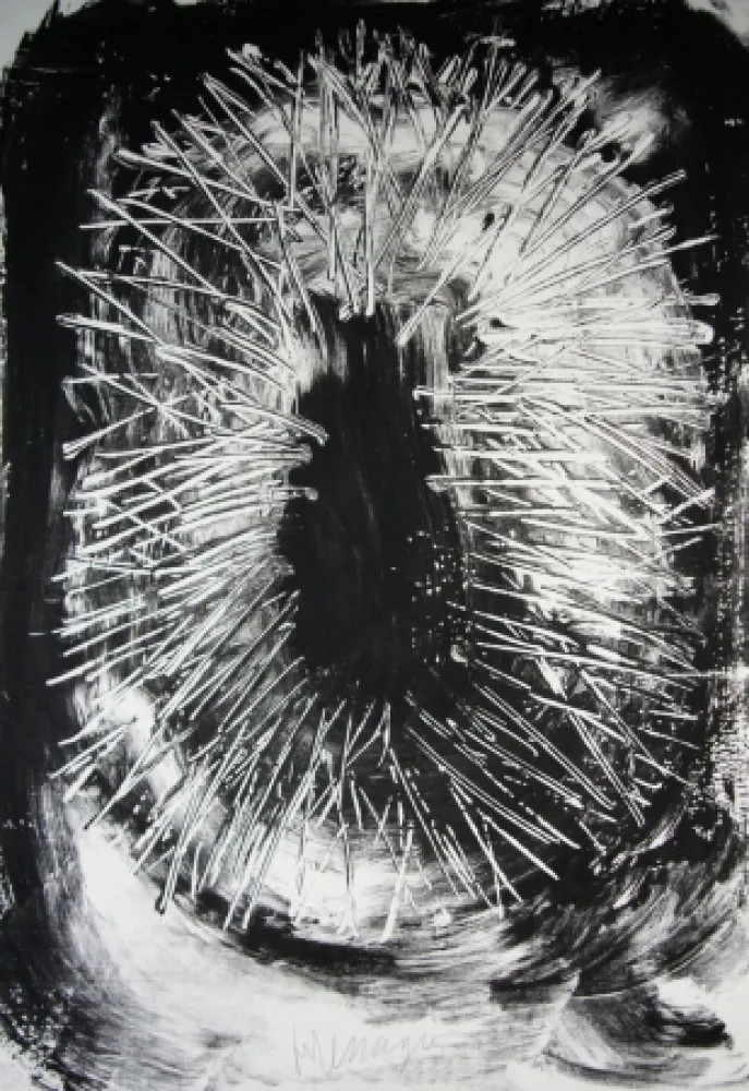 Lithograph Messagier - Pour le peuple africain