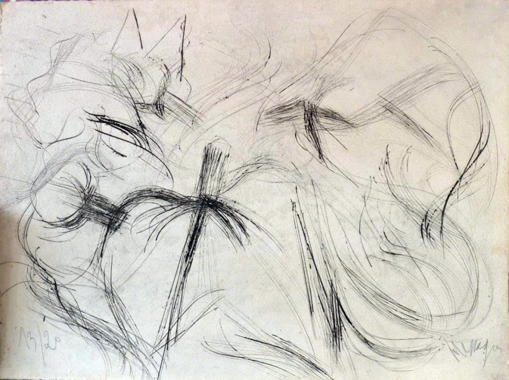 Lithograph Messagier - Sans titre