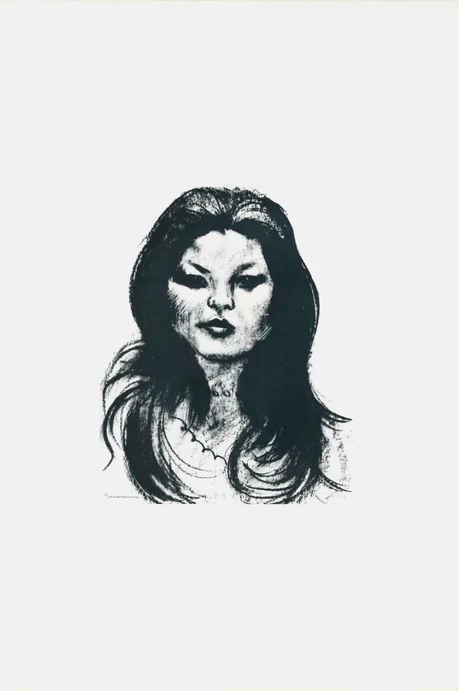 Lithograph Messina - Donna