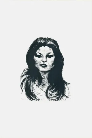 Lithograph Messina - Donna