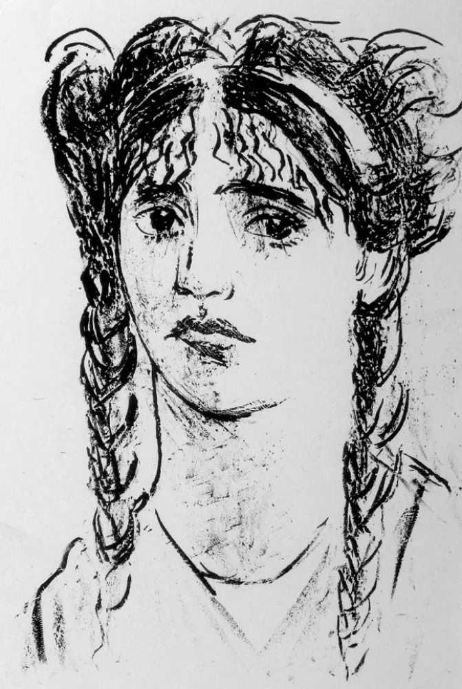 Lithograph Messina - Sappho Phaoni