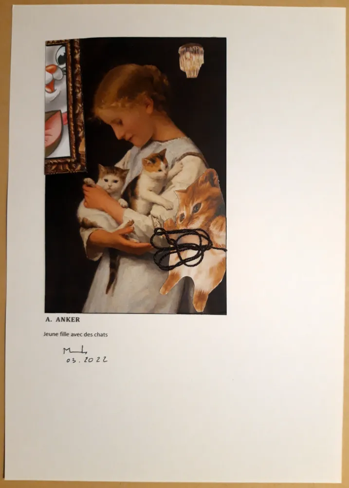 No Technical Metras - Jeune fille avec des chats