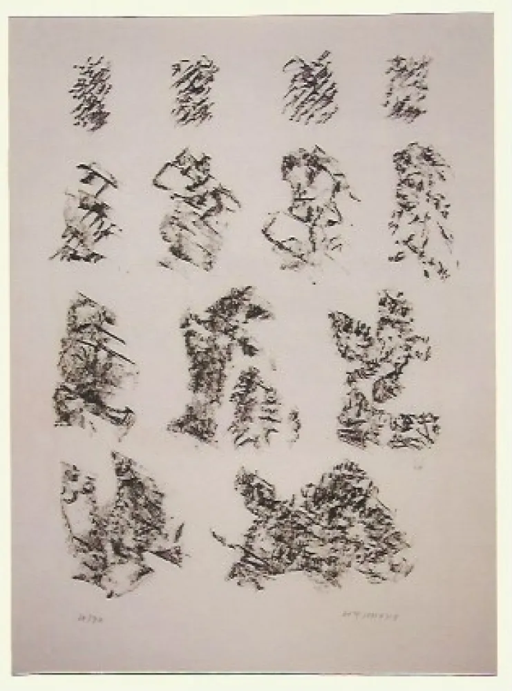 Lithograph Michaux - Abstract composition VI