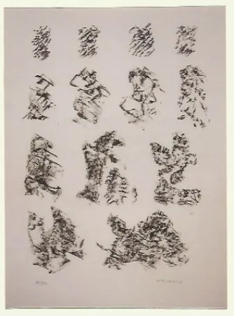 Lithograph Michaux - Abstract composition VI