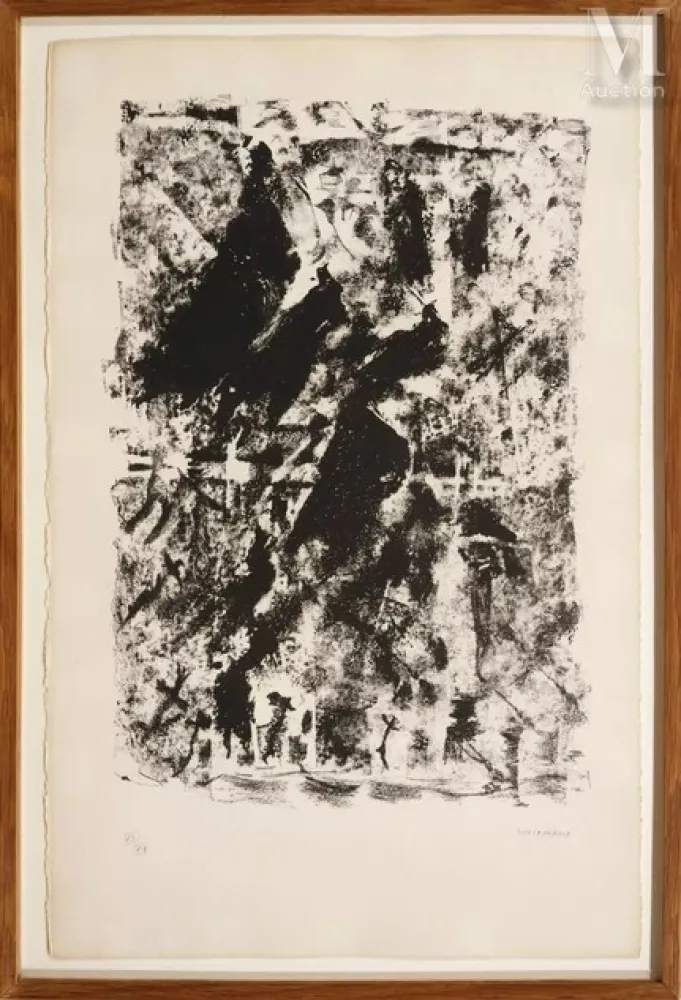Lithograph Michaux - COMPOSITIONC105 