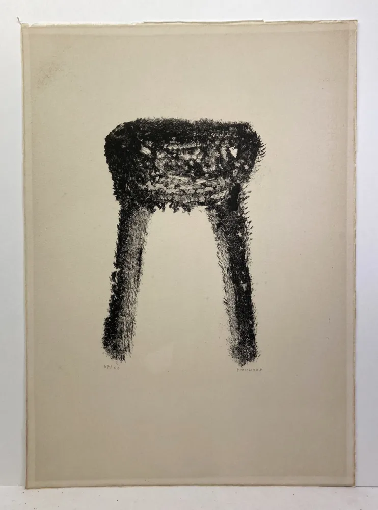 Lithograph Michaux - Lithographie en noir