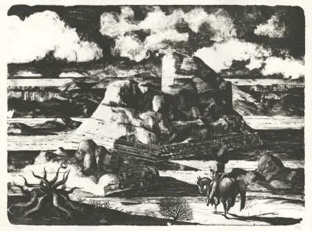 Lithograph Micol - Monte Perdido