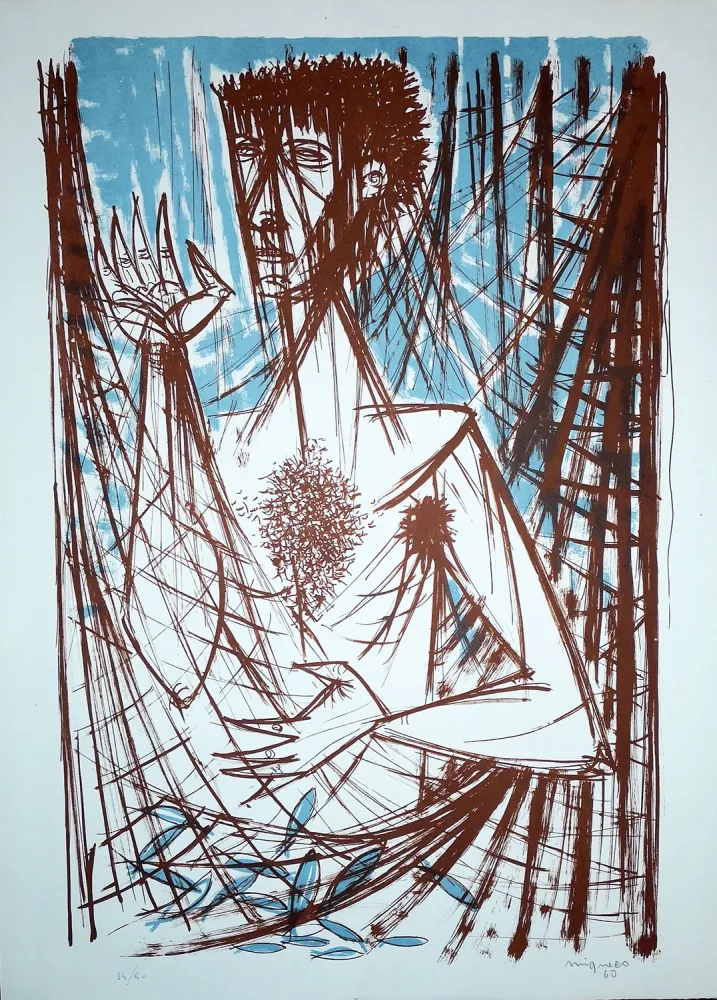 Lithograph Migneco - Figura