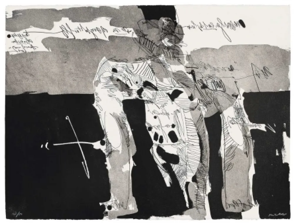 Aquatint Millares - Antropofauna