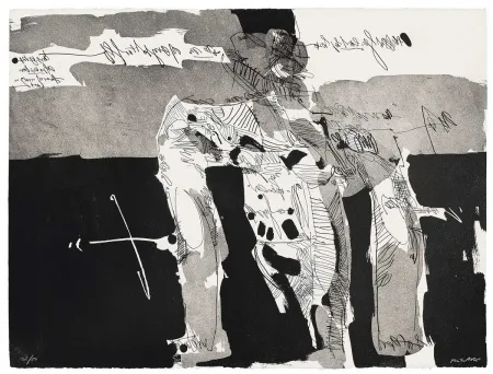 Aquatint Millares - Antropofauna