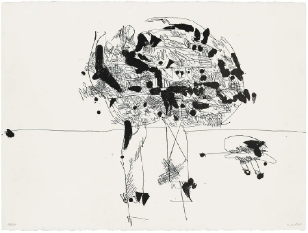 Aquatint Millares - Antropofauna