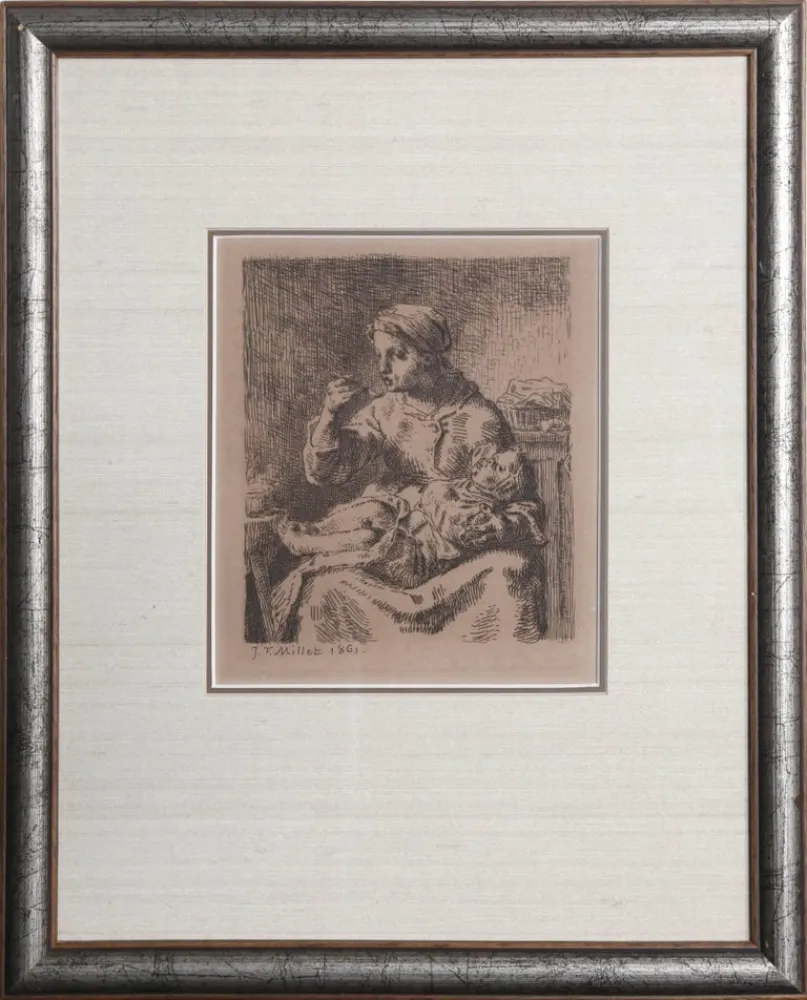 Etching Millet - La Boullie (The Porridge)