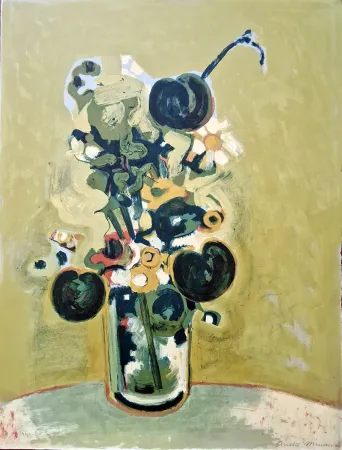 Lithograph Minaux - Le bouquet d'octobre