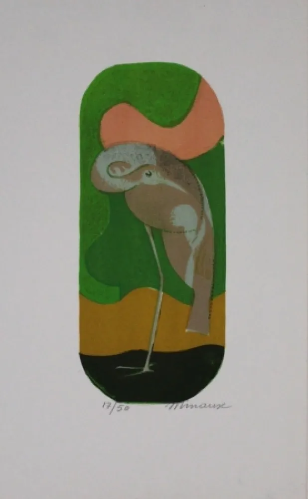 Lithograph Minaux - L'échassier / Wading Bird