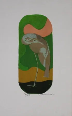 Lithograph Minaux - L'échassier / Wading Bird