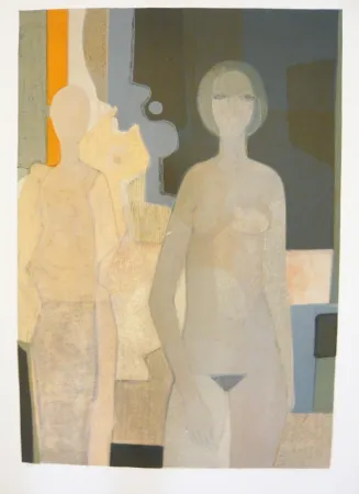 Lithograph Minaux - Nu