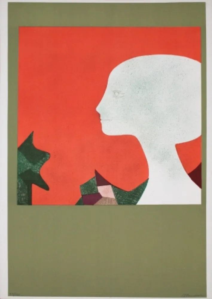 Lithograph Minaux - Profil