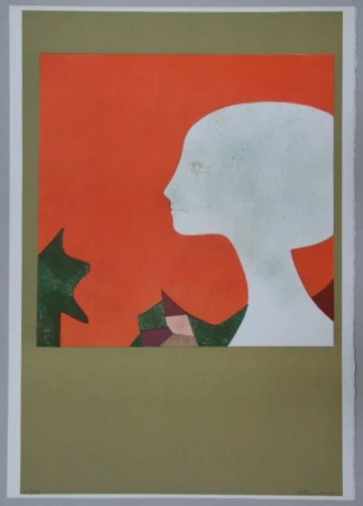 Lithograph Minaux - Profil