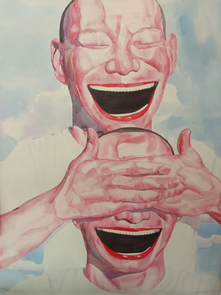 Lithograph Minjun - Faces