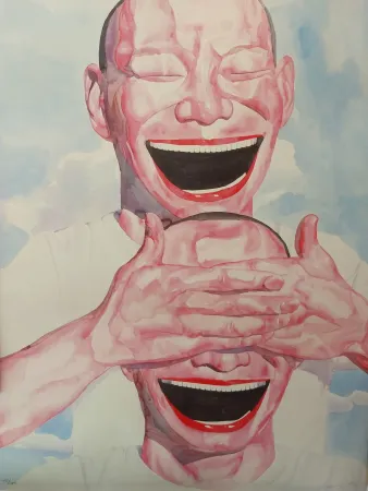 Lithograph Minjun - Faces