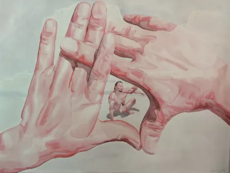 Lithograph Minjun - Hands