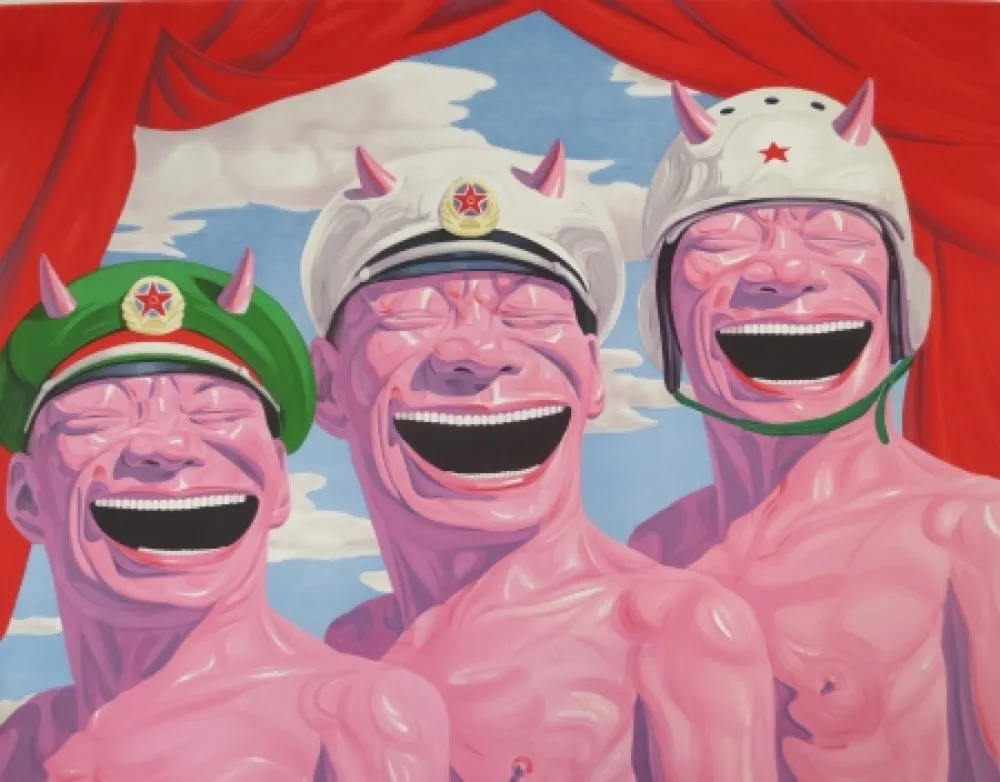 Lithograph Minjun - Sans titre