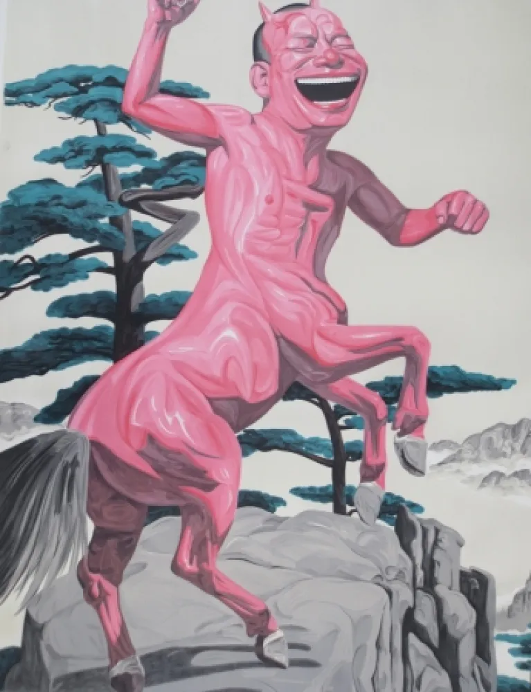 Lithograph Minjun - Sans titre